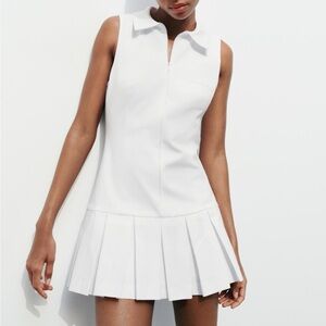 ZARA Pleated shirt style jumpsuit dress